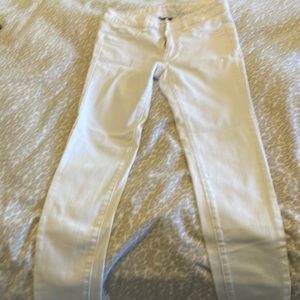 American eagle outfitters white super super stretch denim